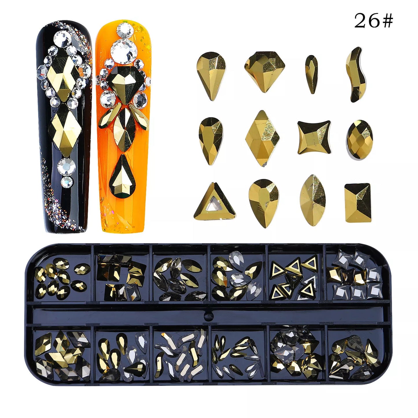 Swarovski Krystall Flat Bak 1-28