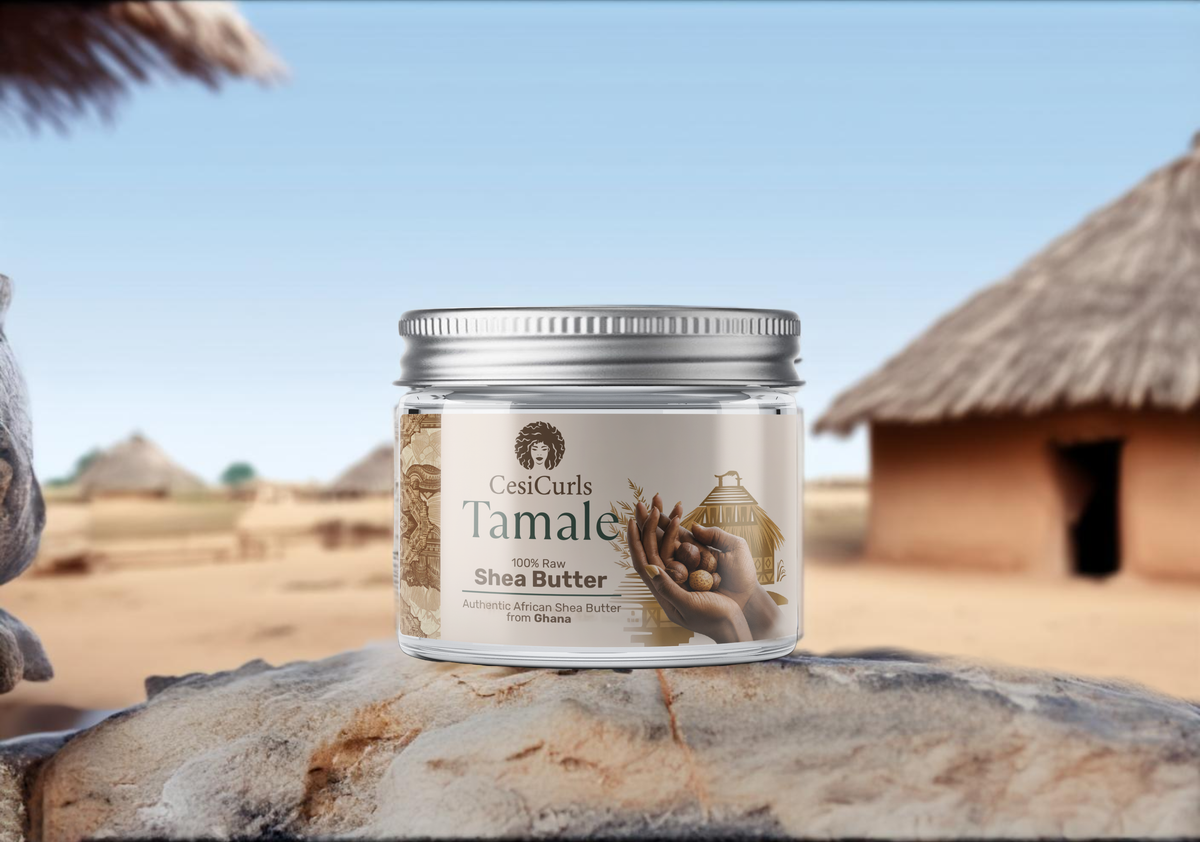 CesiCurls Tamale rått sheasmør fra Ghana